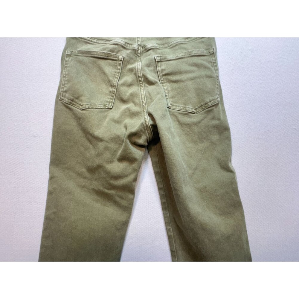 Free People Women's Army Skinny Jeans Denim Size 29 Olive Green Raw Hem Stretch - Picture 10 of 12